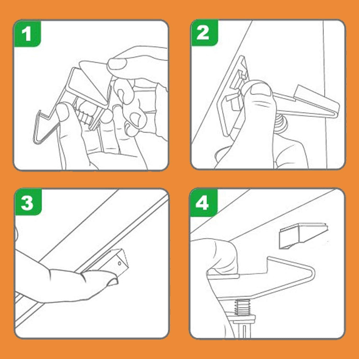 OKEFAn white cabinet latches blend with decor while safety remains.