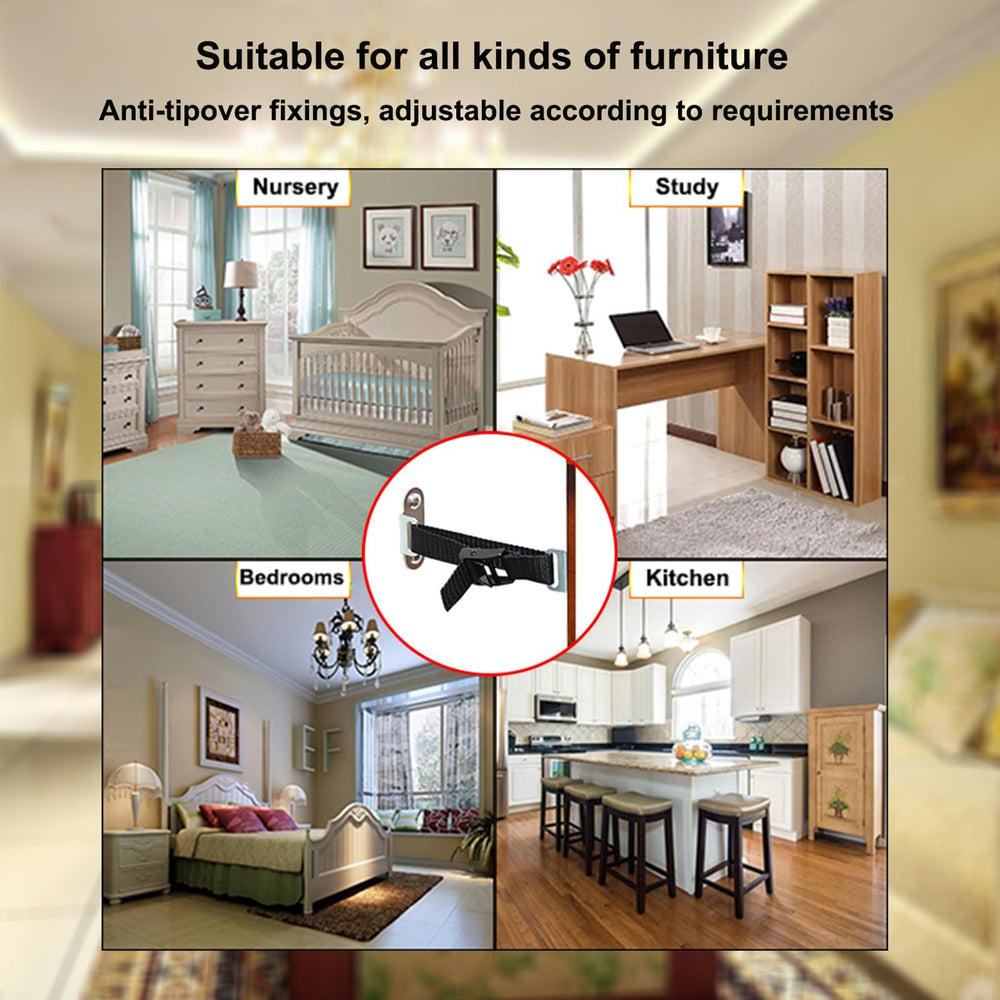 OKETHERMO Anti Tip Anchors bring baby-proof room safety and peace of mind.