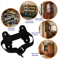 OKETHERMO bookcase secured with anti-tip strap for stability
