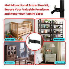 OKETHERMO furniture anchors adjustable-buckles ensure snug fits for various sizes