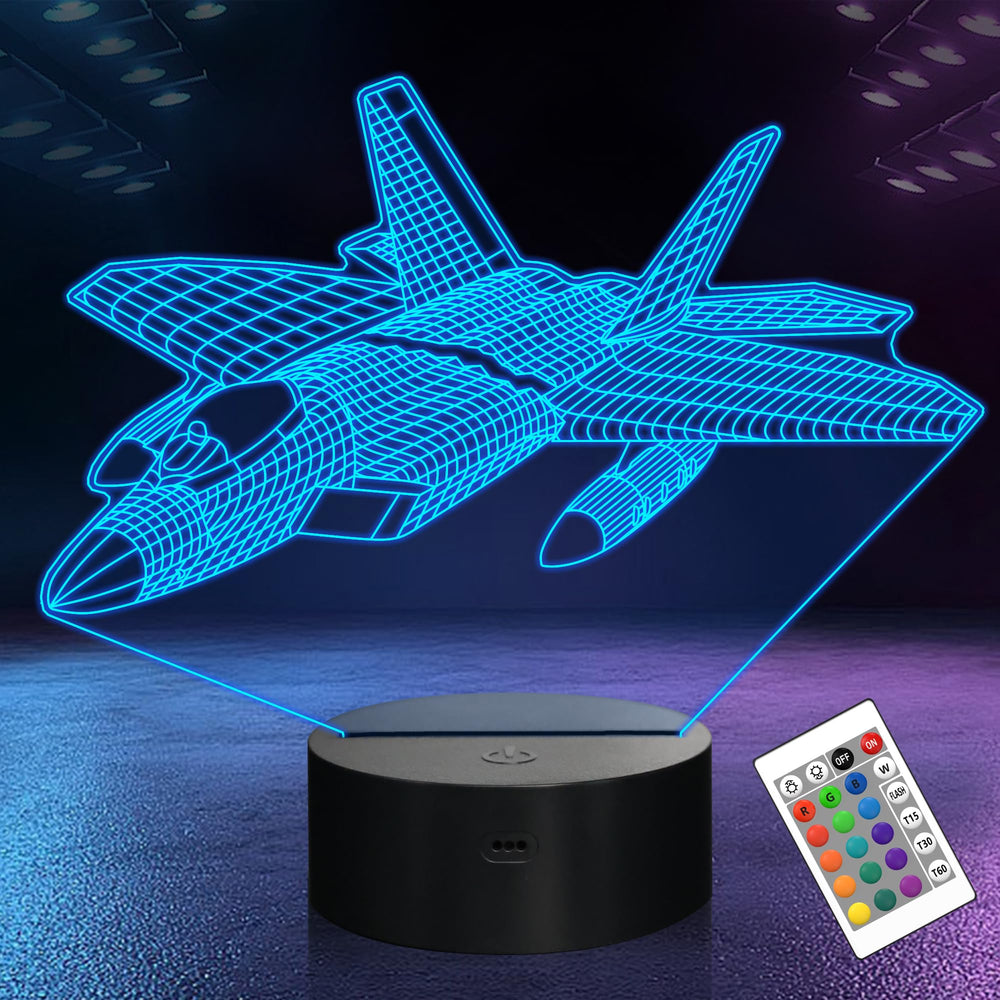 OkiyiD 3D airplane night light includes USB cable for easy power.