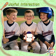 OkiyiD baseball night light silicone close-up showing soft texture and safety