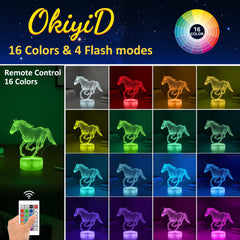 OkiyiD remote control offering quick color changes and brightness adjustments.