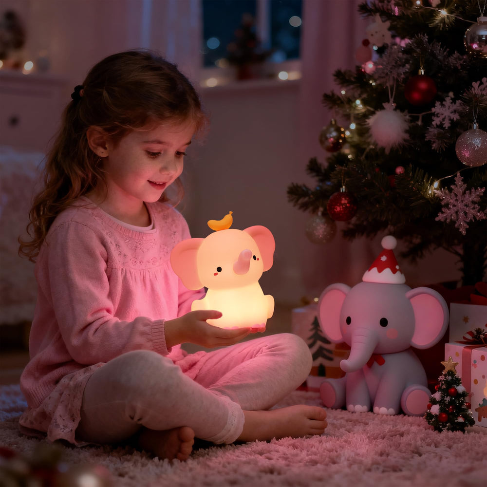 OkiyiD soft warm glow creates calming nursery atmosphere.