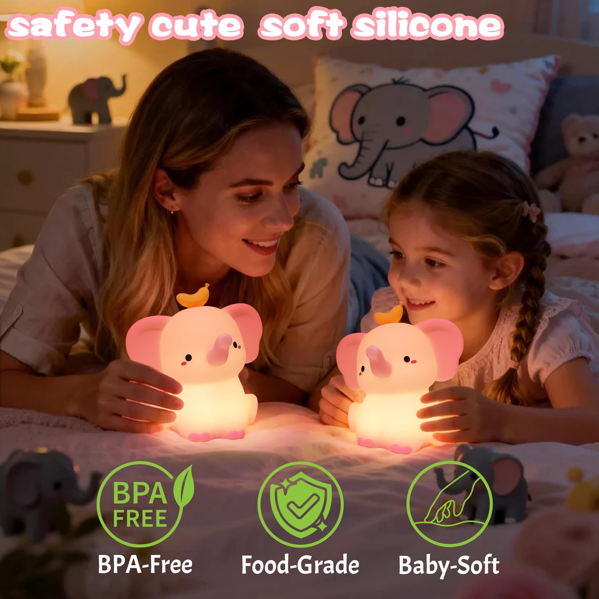 OkiyiD squishy silicone night light invites sensory squeezes and play.