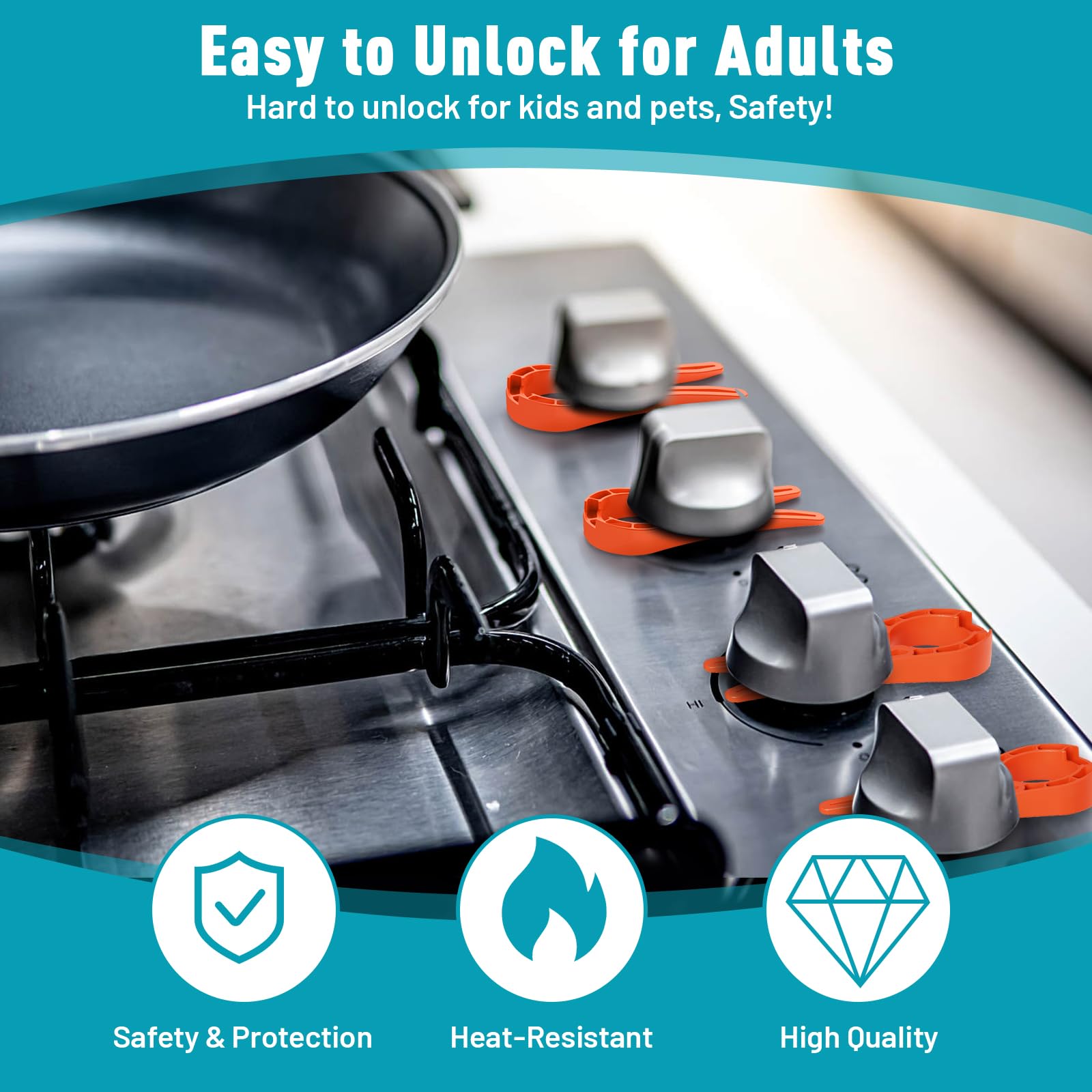 okk stove locks kids-pets-proof usage scenario at home