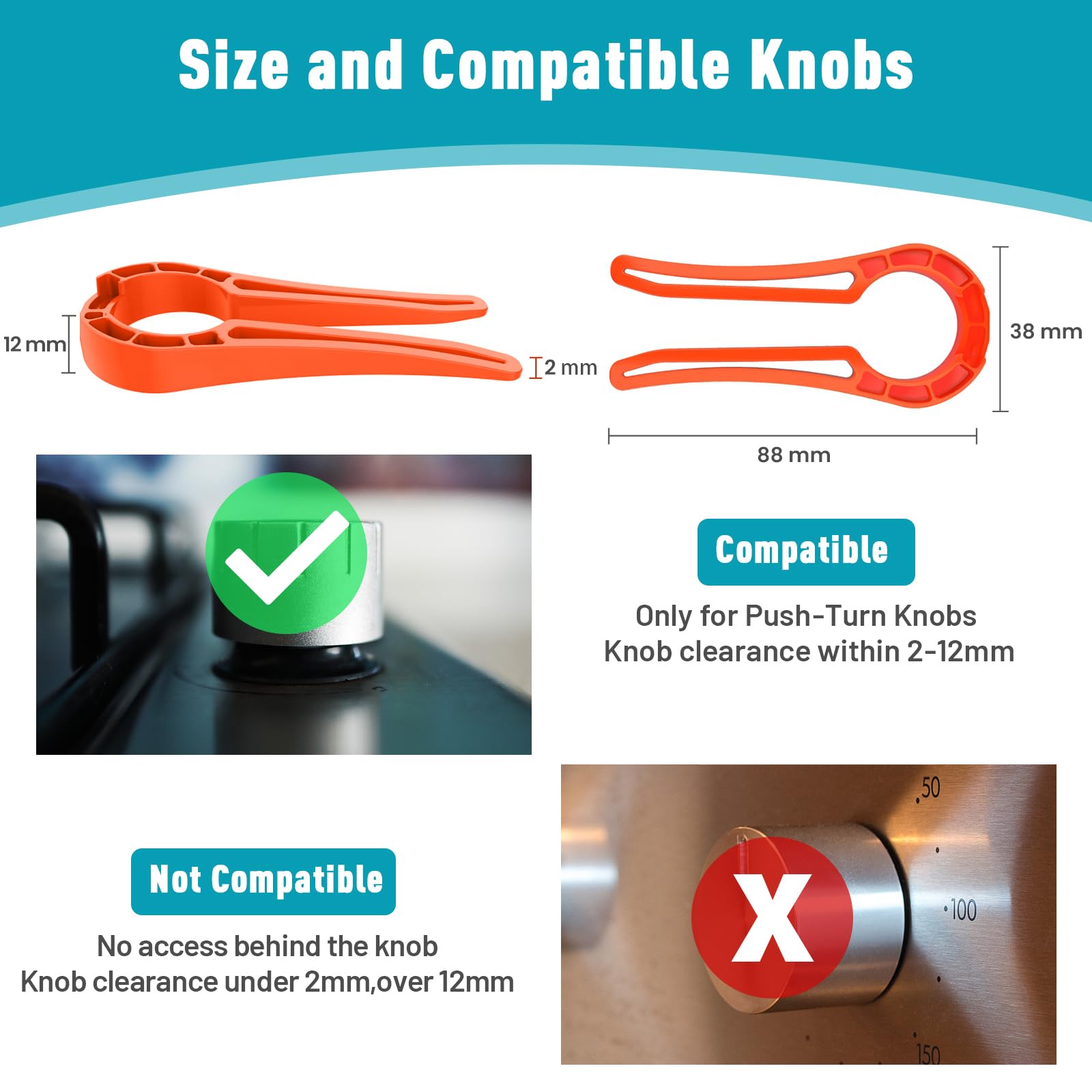 okk stove locks universal-fit-2-12mm showing adjustable knob clearance