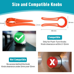okk stove locks universal-fit-2-12mm showing adjustable knob clearance
