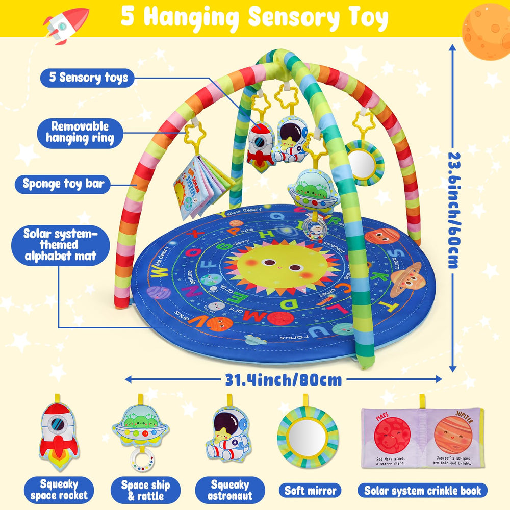 OKOOKO solar-system mat close-up shows planets for sensory exploration
