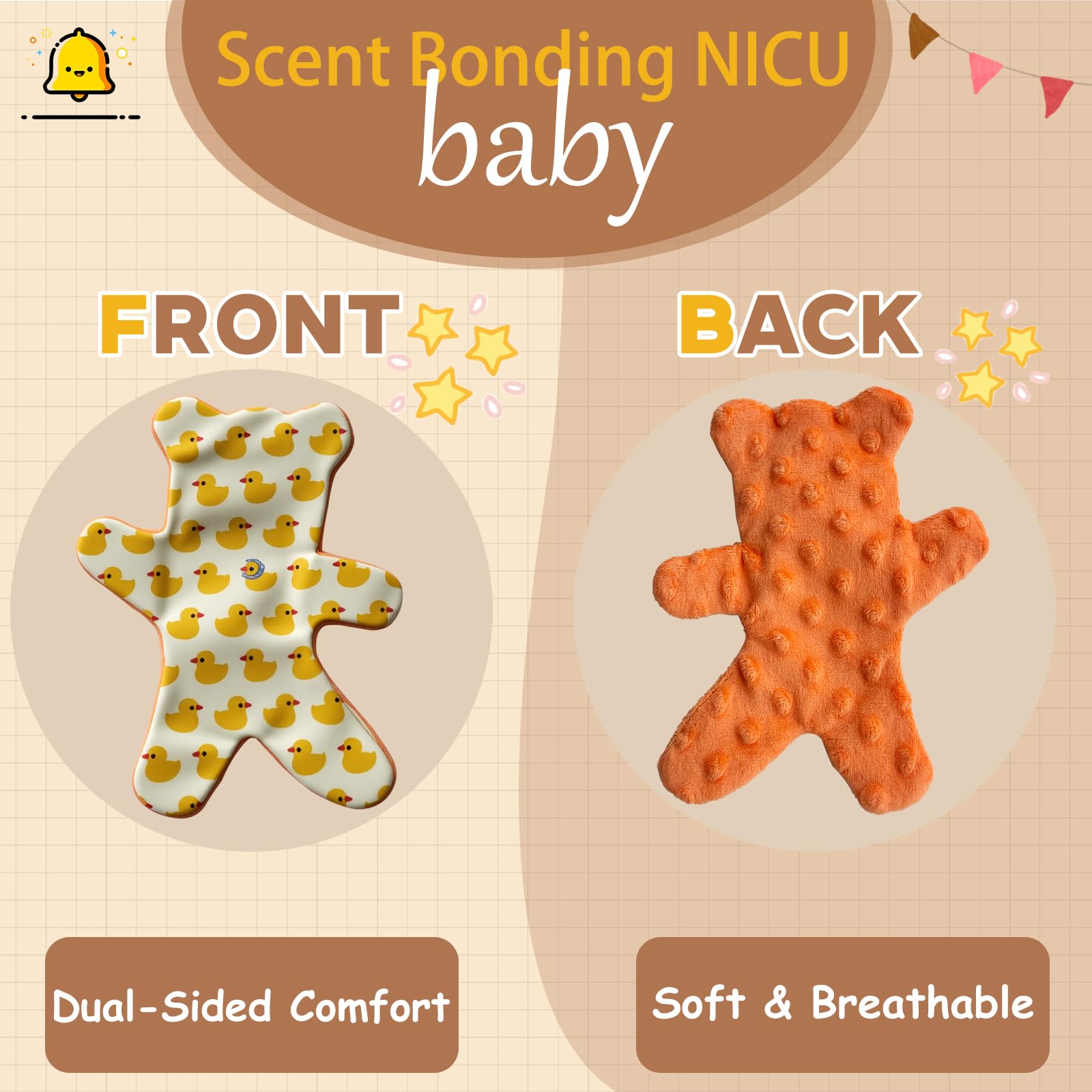 Okueejur bonding bear worn against skin preserves comforting scent.