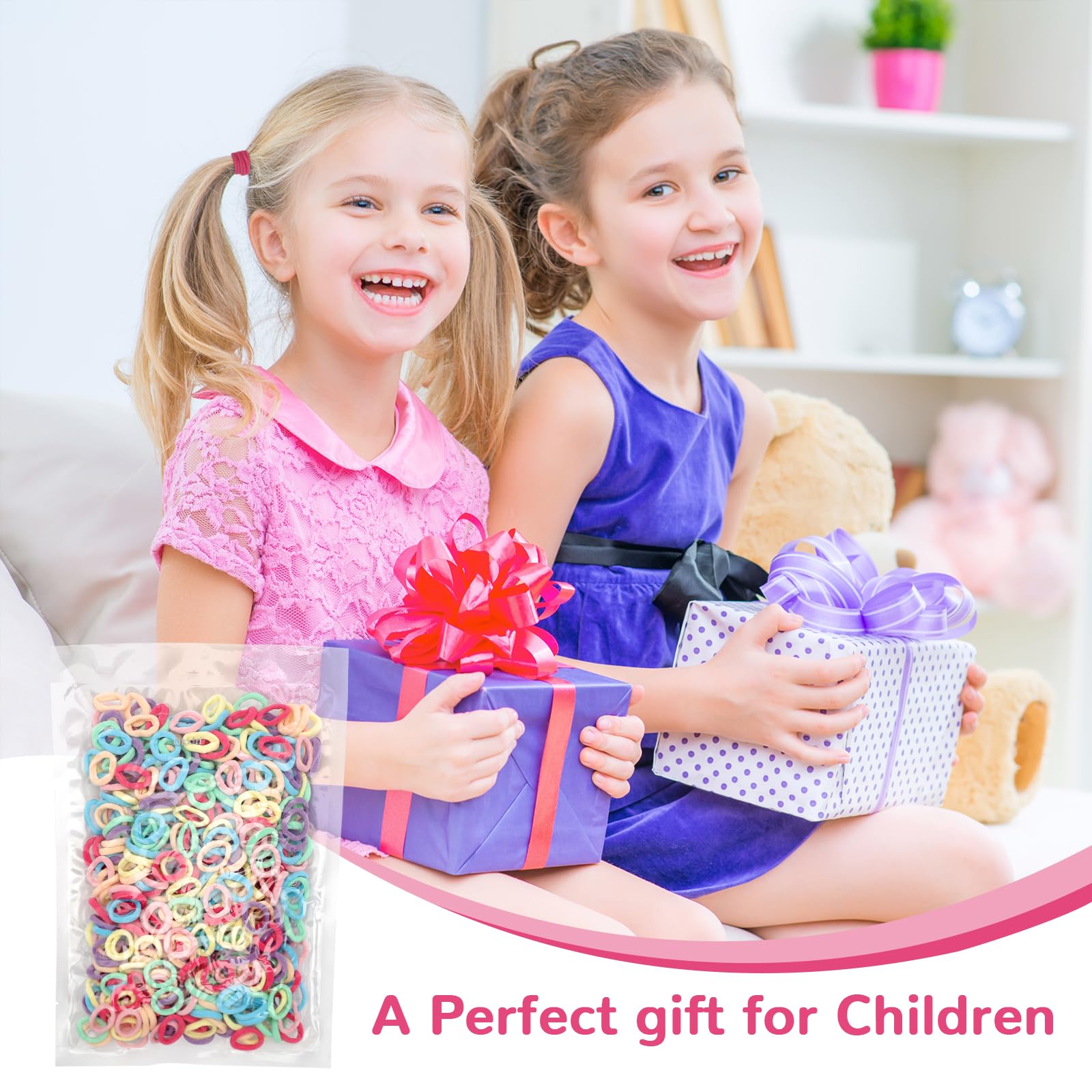 Okxiri gift-ready toddler hair ties set, perfect for birthdays or back-to-school.