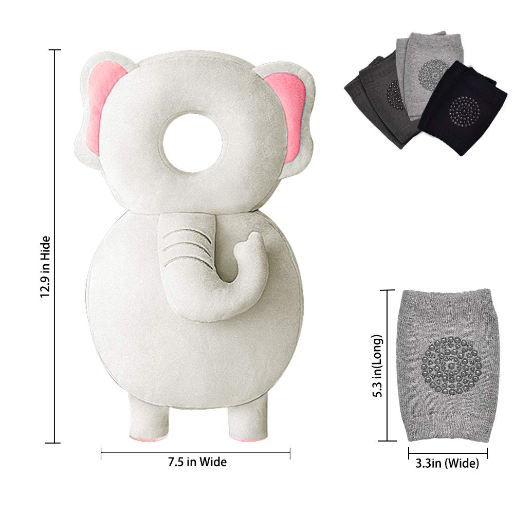 Okydoky package includes head protector and three knee pads