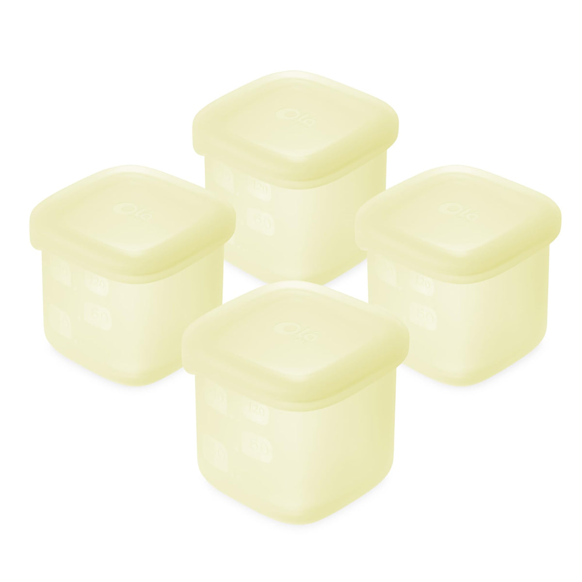 Olababy Clear Sense lemon jar ready for portioned baby meals and snacks.