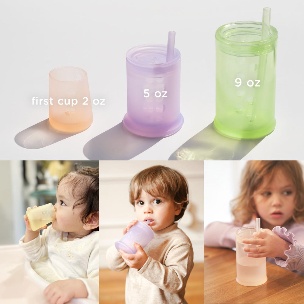 Olababy First Cup is microwave and freezer safe for versatile use.
