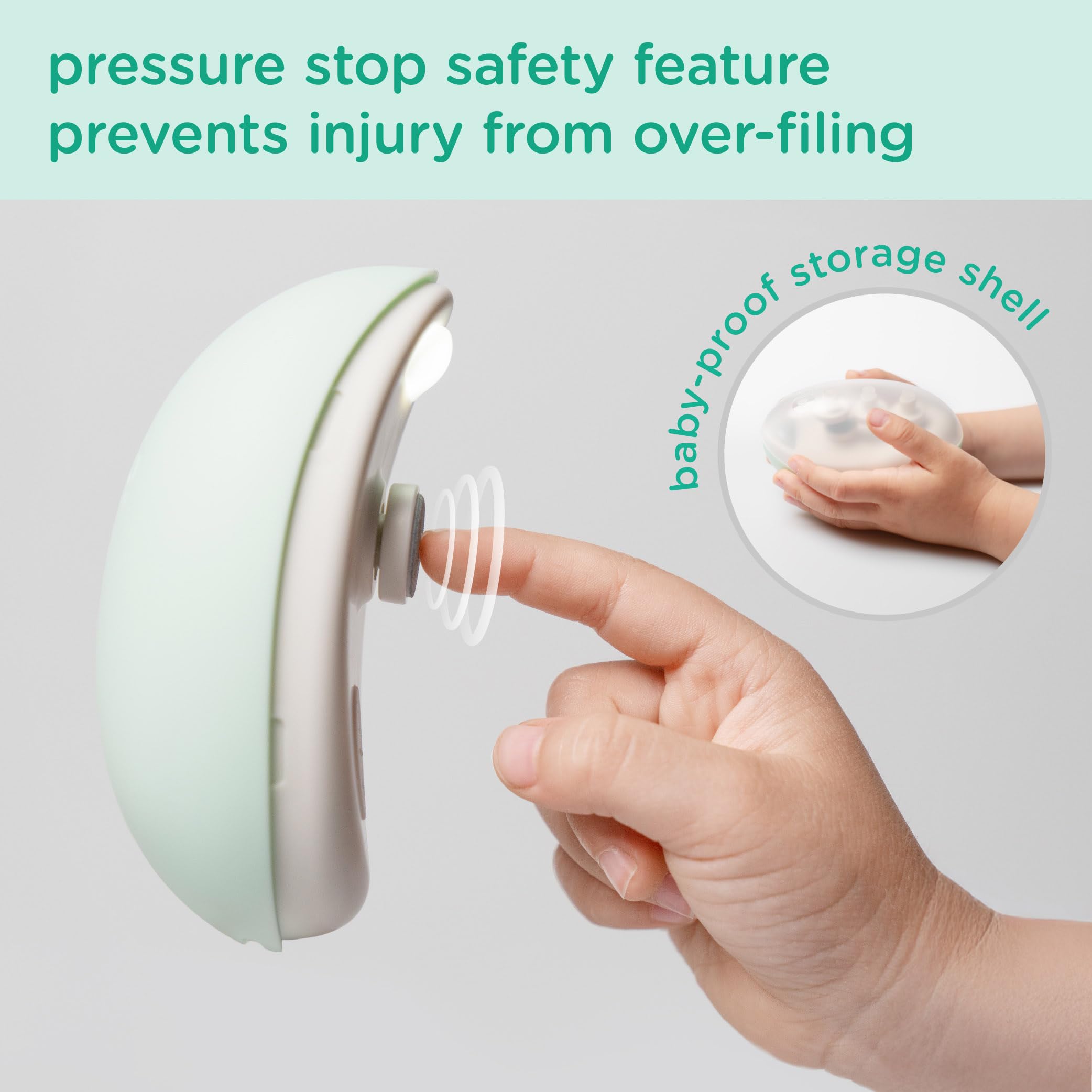 Olababy multi-speed pads adapt to different ages for tailored filing.