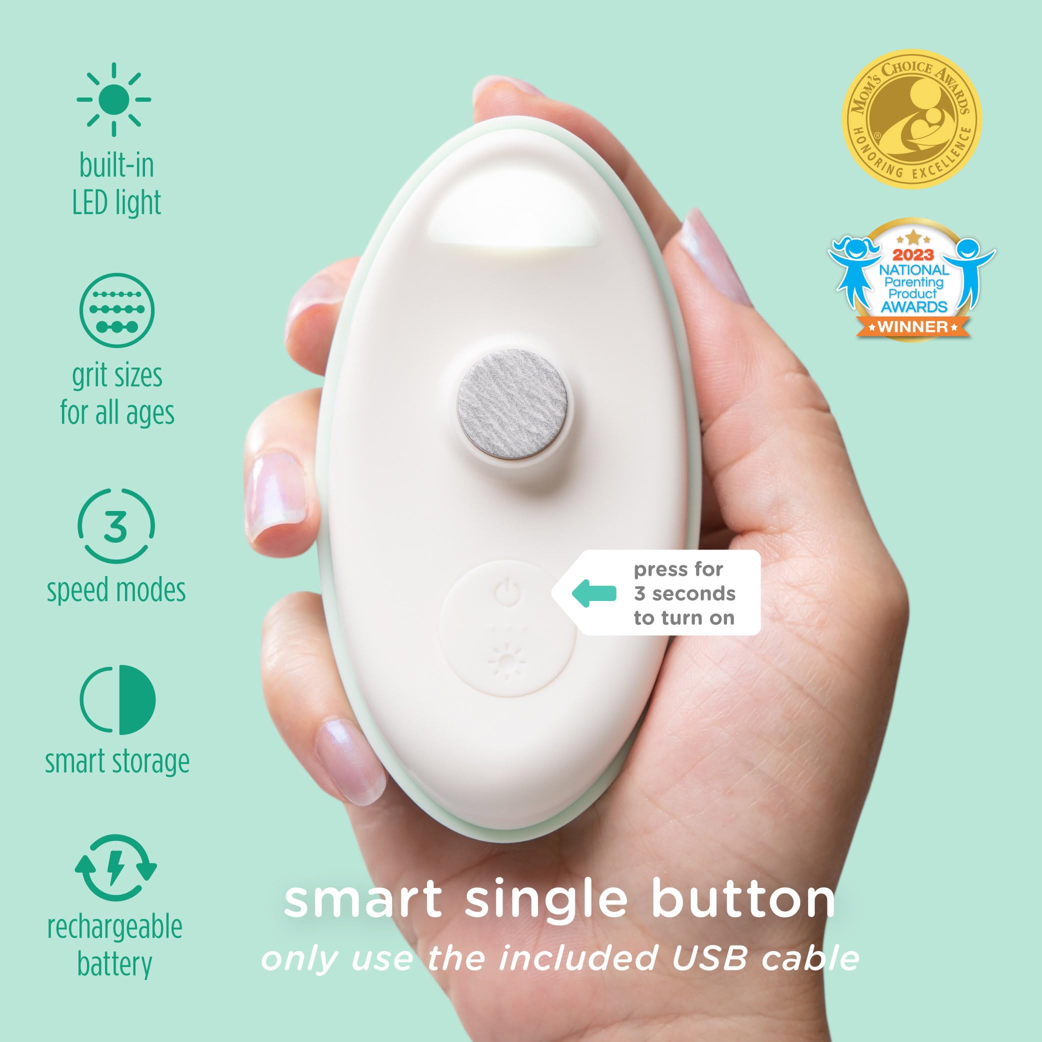 Olababy portable manicure kit design simplifies bedtime routines for families.