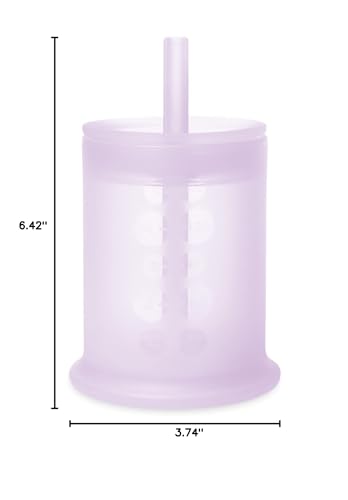 Olababy straw lid design minimizes mess during meals.