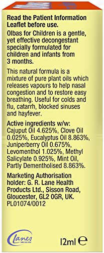 Olbas Children night-use scene highlighting versatile daytime or nighttime relief.