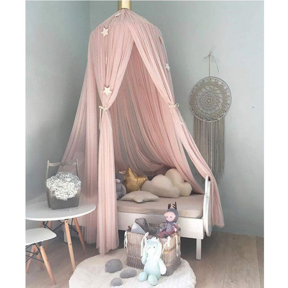 OldPAPA bed canopy ten-layer mesh provides fuller shape for cozy sleep and imaginative play.