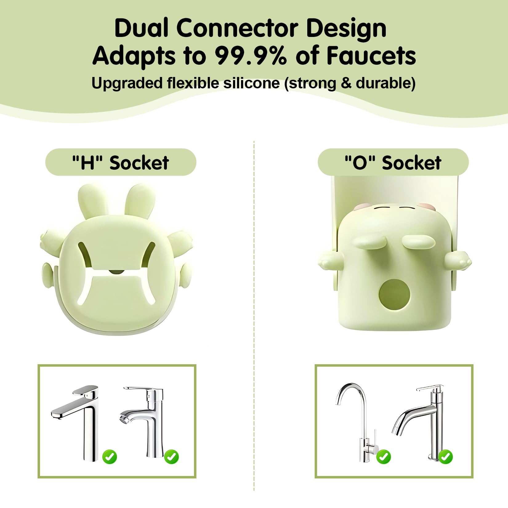 OLEWELL silicone sink extender in yellow-green highlights soft material and easy cleaning