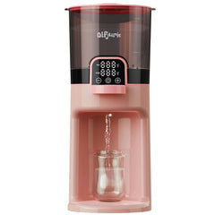 Olfjurk instant baby bottle warmer pink front view for quick bottle prep.