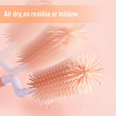 Oligey bottle brush is dishwasher and microwave safe for convenient sanitizing