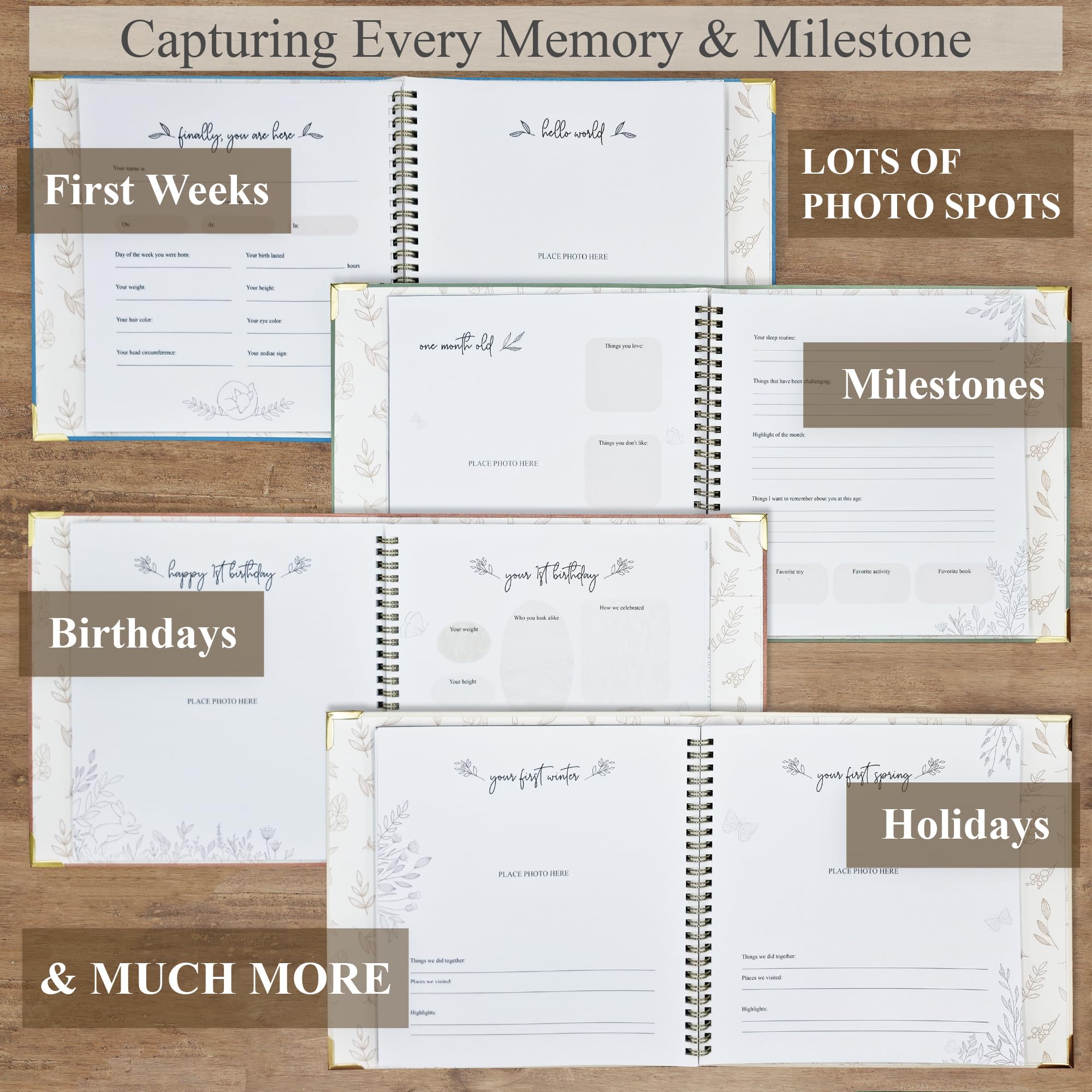 Olive & Lark birth-to-age-5 timeline organizes memories across years.