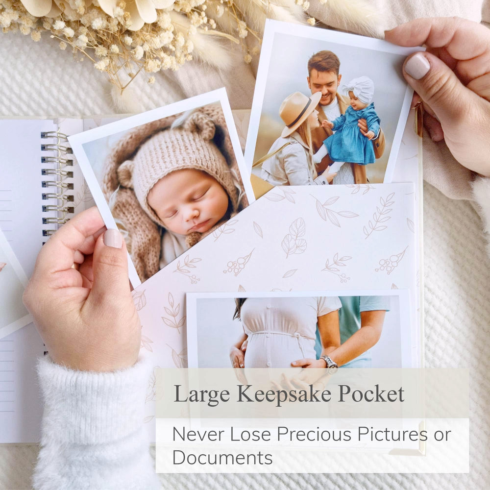 Olive & Lark keepsake pocket adds space for mementos.