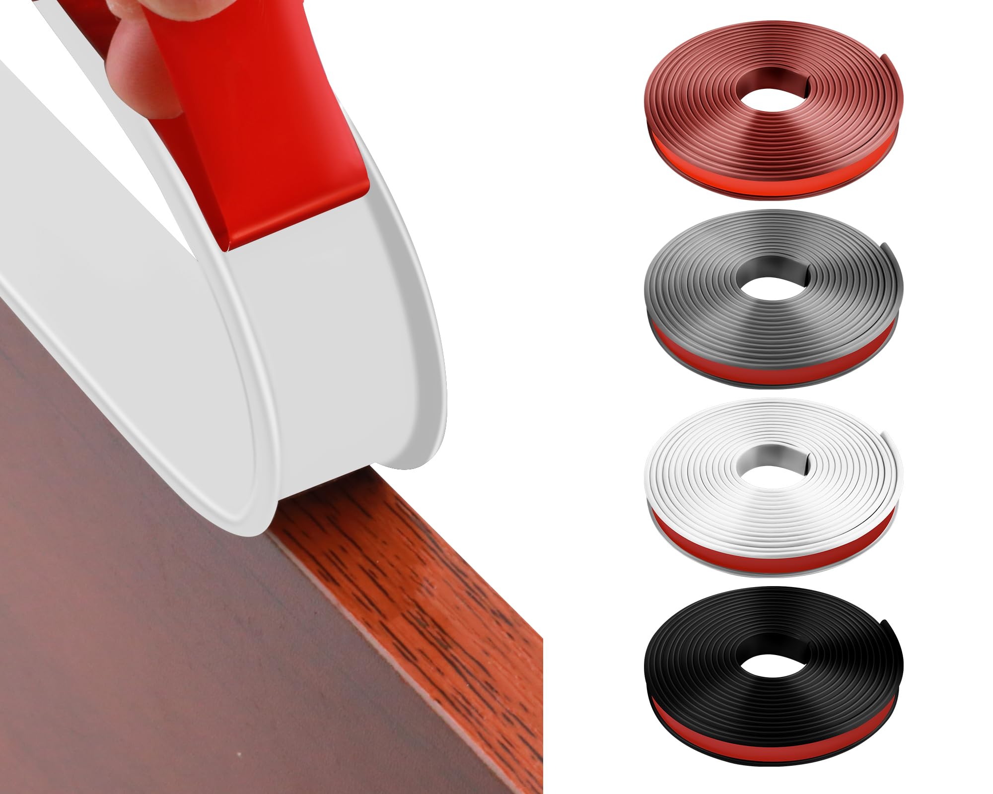 Olldag U-Shape Edge Banding white roll shields furniture edges from scratches