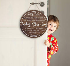 OLMIXA baby sleeping sign in bedroom helps keep nap routines uninterrupted
