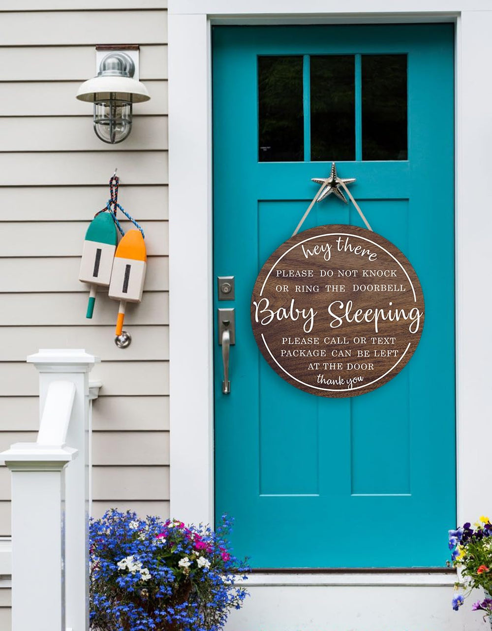 OLMIXA baby sleeping sign on door knob reduces knocks during sleep