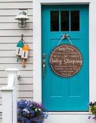 OLMIXA baby sleeping sign on door knob reduces knocks during sleep