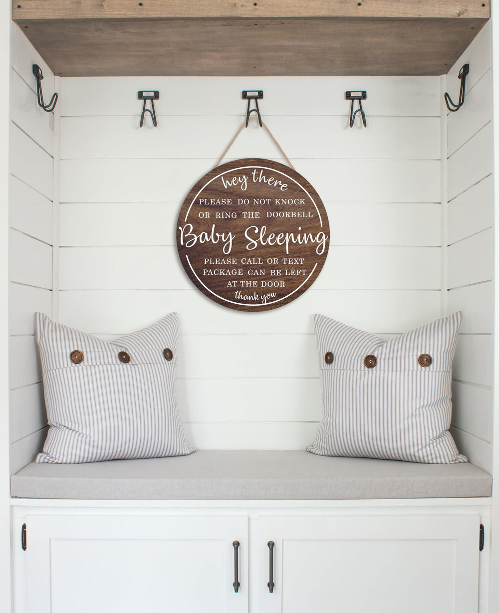 OLMIXA baby sleeping sign farmhouse decor complements cozy spaces