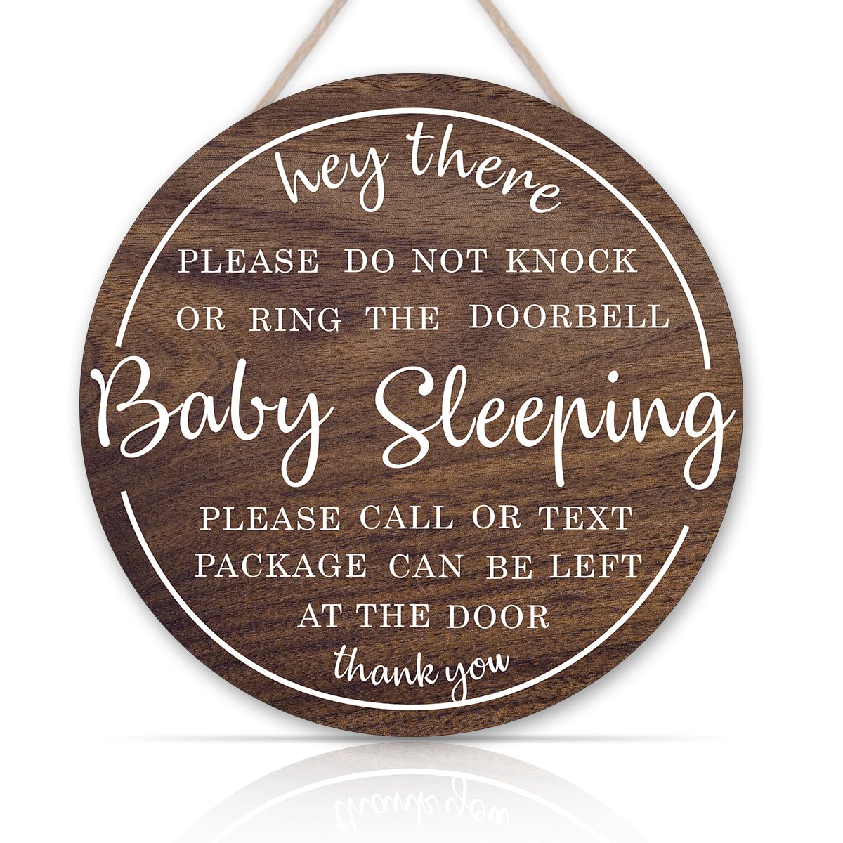 OLMIXA baby sleeping sign front door preserves nap time for visitors
