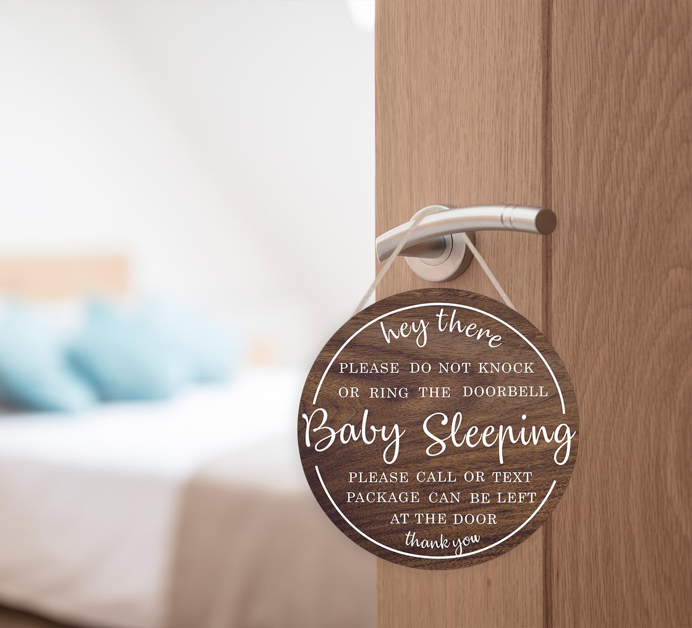 OLMIXA baby sleeping sign in nursery signals quiet hours for baby