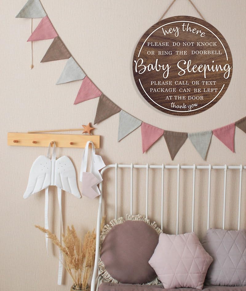OLMIXA baby sleeping sign porch adds calm curb appeal