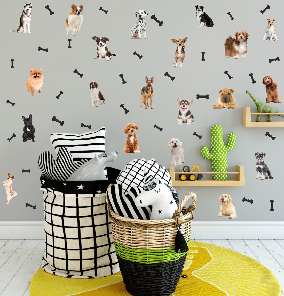 OLMIXA decals adhere easily to doors, windows, and tiles.