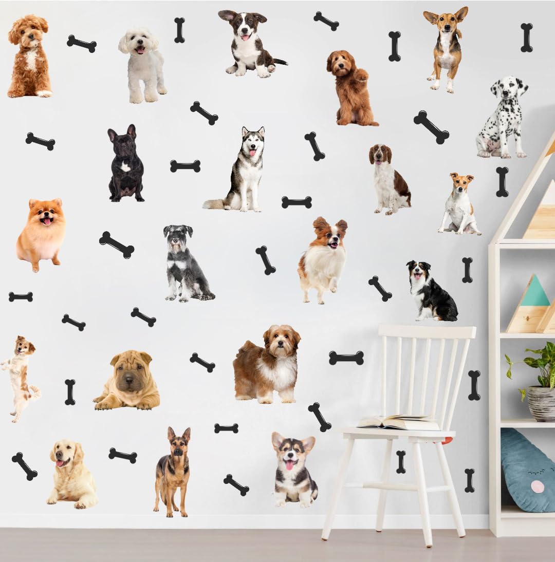 OLMIXA dogs-and-bones wall decals collection for versatile room decor.