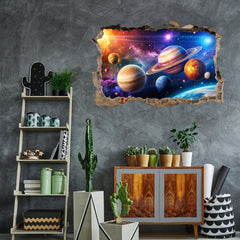 OLMXA space wall art for nursery bedroom: immersive cosmic atmosphere