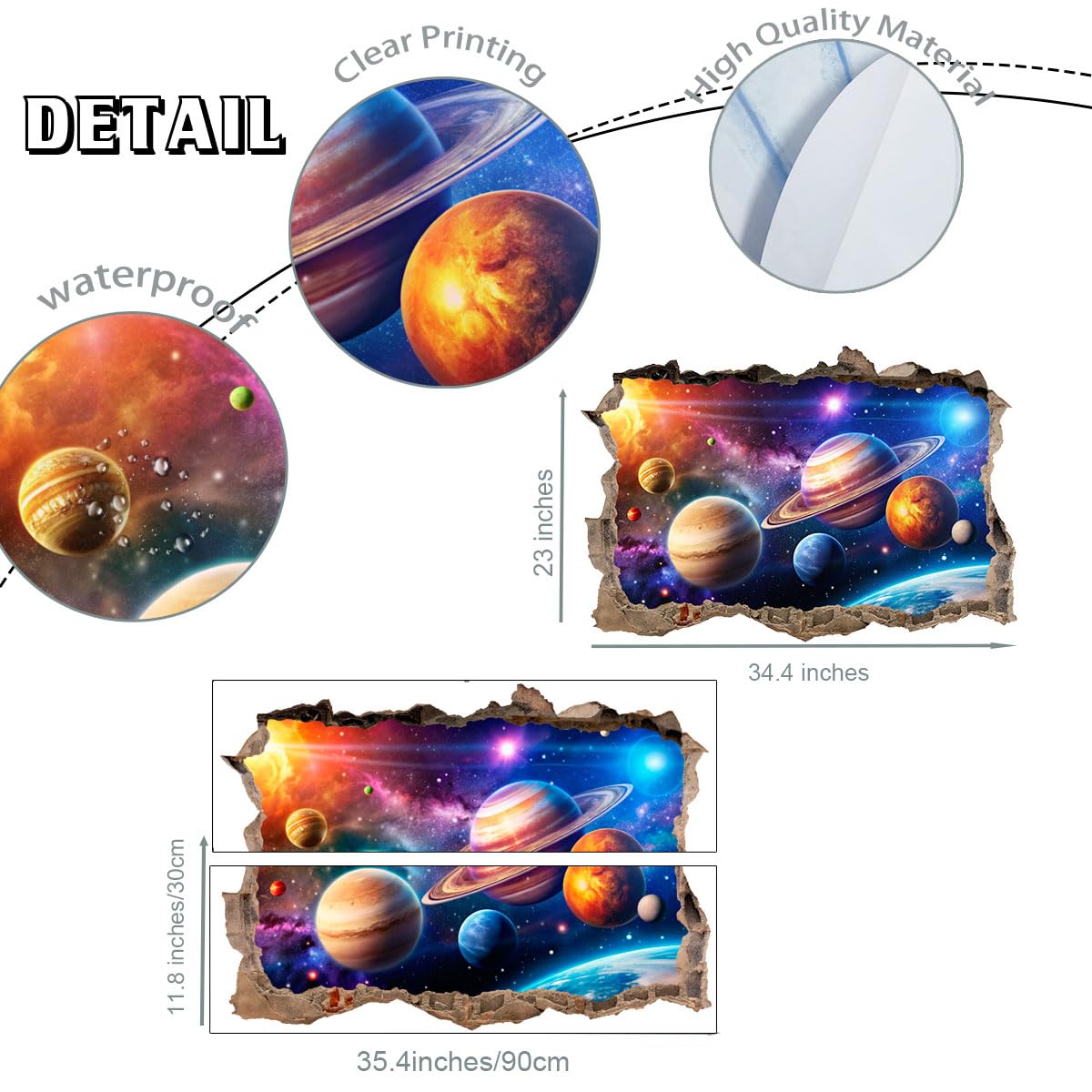 OLMXA wall decal set: suitable for classrooms and windows for engaging decor