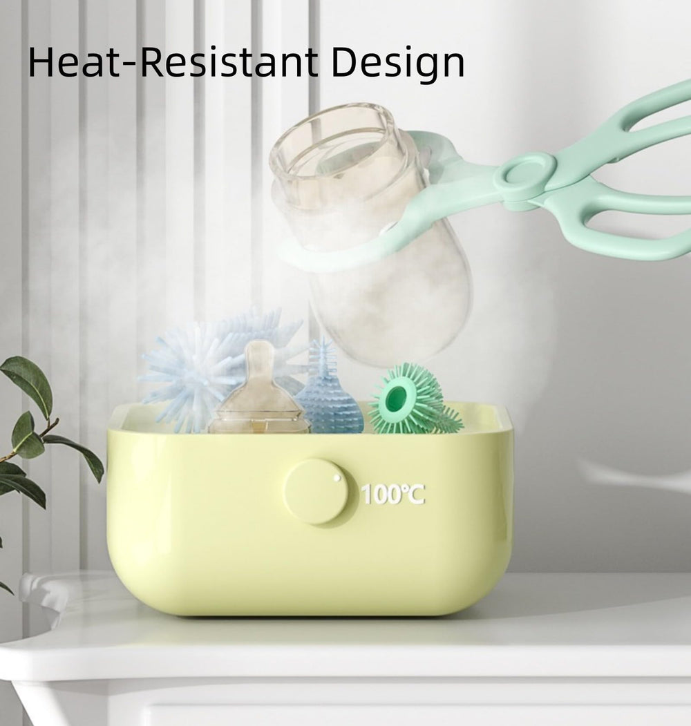 OLQW baby bottle tong with scissor design offers precise safe transfer of bottles.