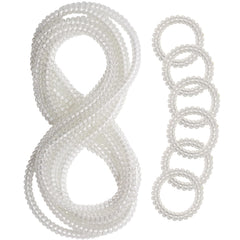 Olugu chew necklace clear coil close-up shows BPA-free safety for sensory use.