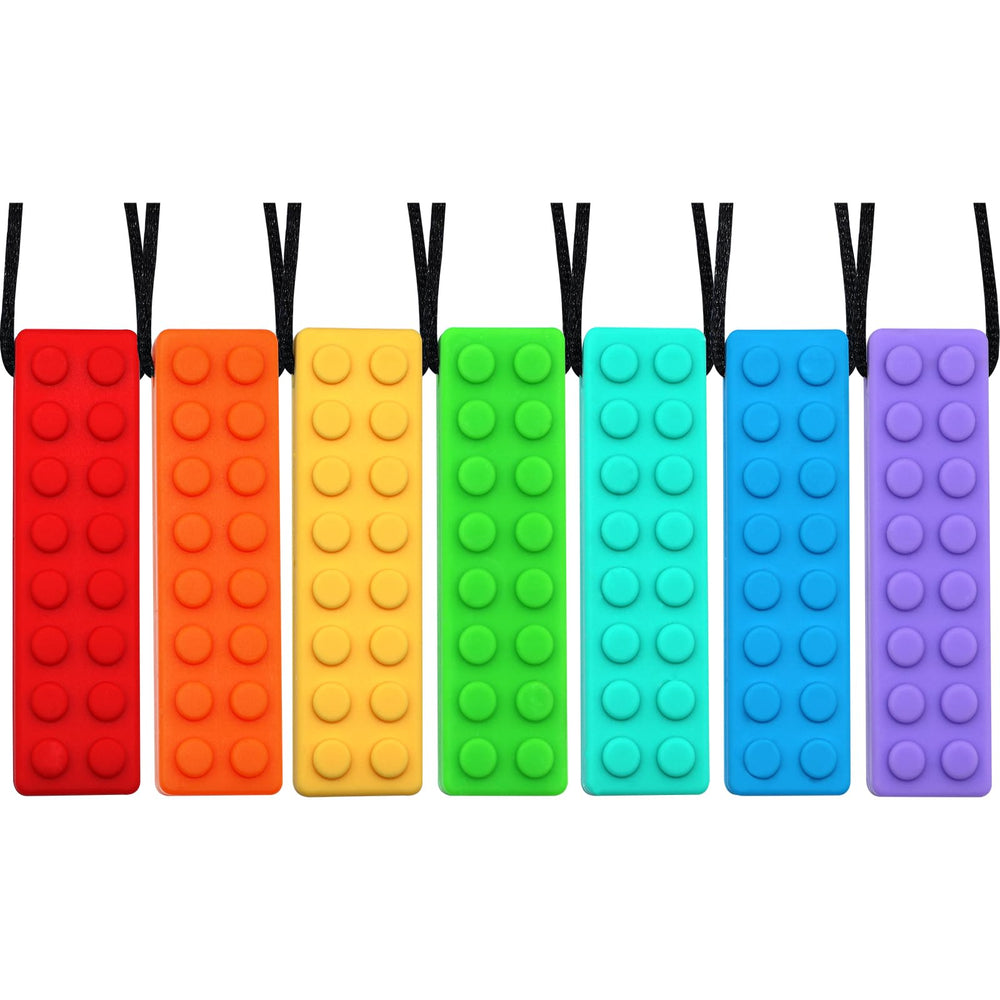 Olugu chew necklaces close-up of silicone beads for safe tactile relief.