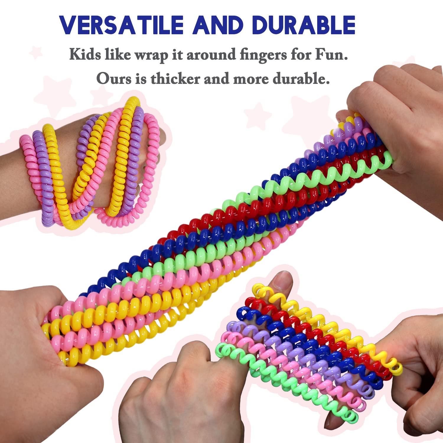 Olugu colorful spiral chew toys enhance sensory exploration and visual engagement.