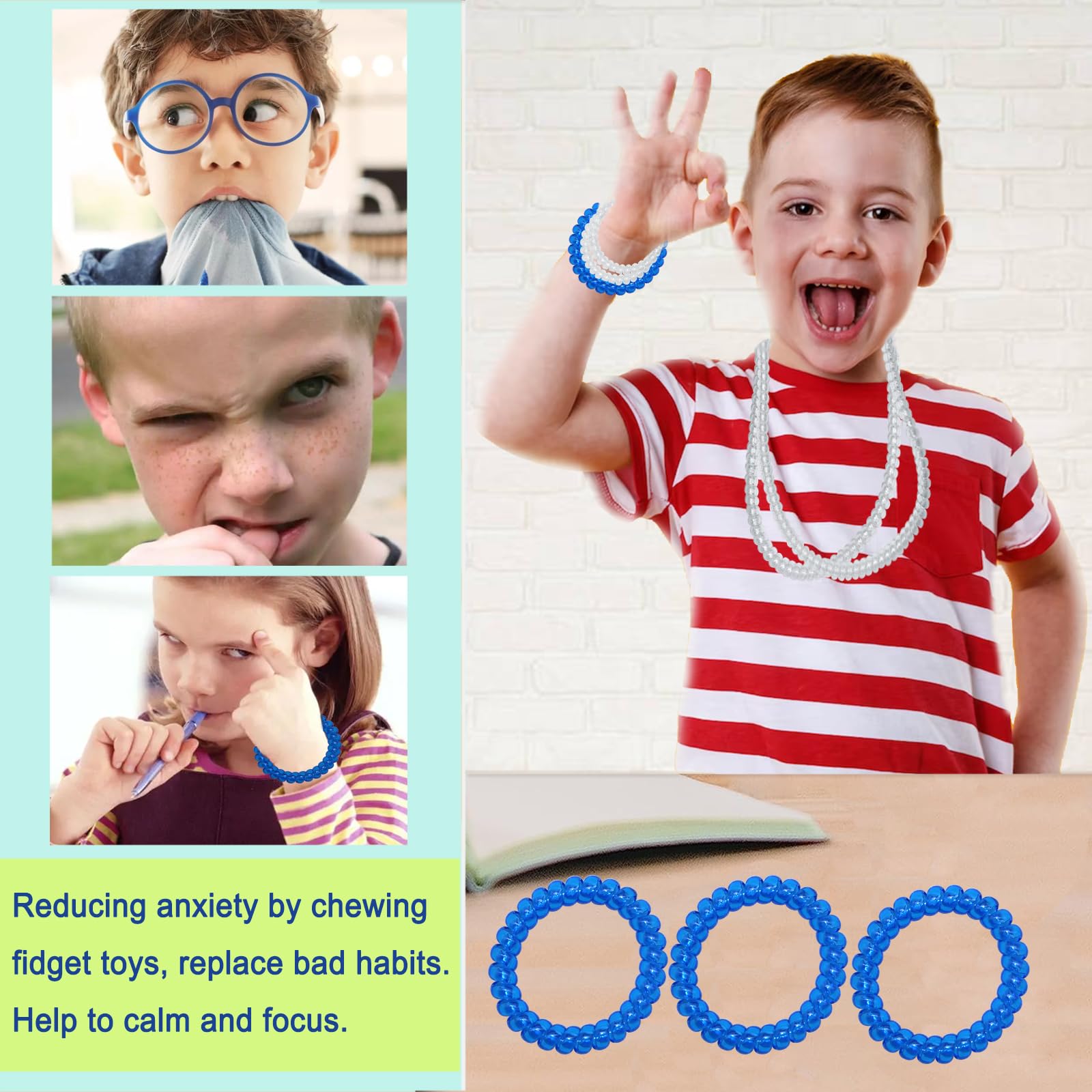 Olugu sensory chew necklace wolf-tooth enhances tactile exploration and calm moments