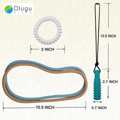 Olugu Terry-cloth necklace texture offers soft chewing to vent stress safely.