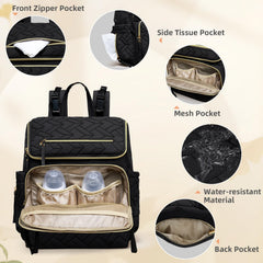 Omanmoli diaper bag backpack portable-changing-pad demonstrates comfortable on-the-spot diaper changes
