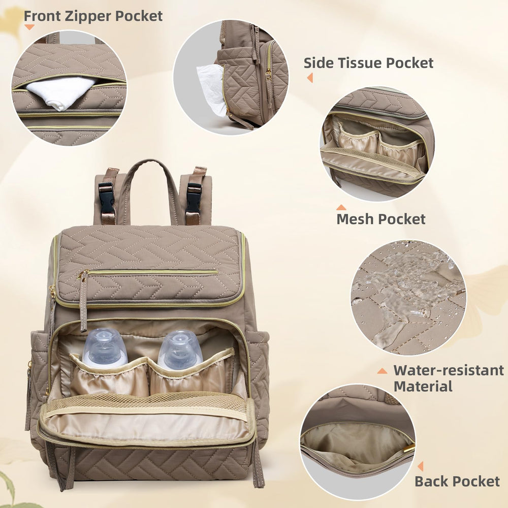 Omanmoli diaper bag backpack portable changing pad for on-the-go diapering.