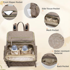 Omanmoli diaper bag backpack portable changing pad for on-the-go diapering.