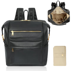 Omanmoli diaper bag backpack front view highlights accessible storage for outings